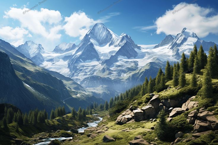 A hiker overlooking the Swiss Alps